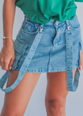 FALDA SHORT CARGO JEAN - ICE