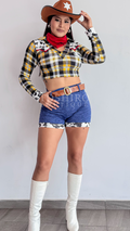 DISFRAZ VAQUERA CORTO SHORT