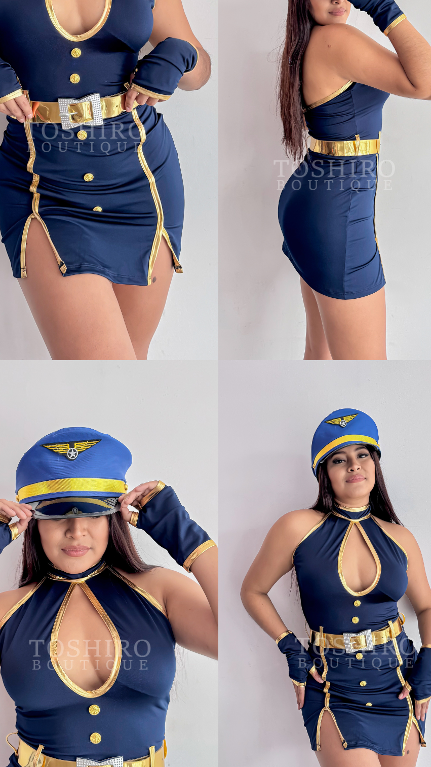 DISFRAZ AVIADORA - VESTIDO