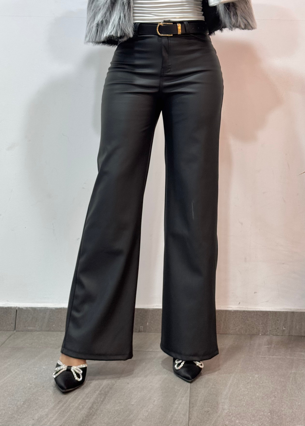 PALAZO CUERINA - NEGRO