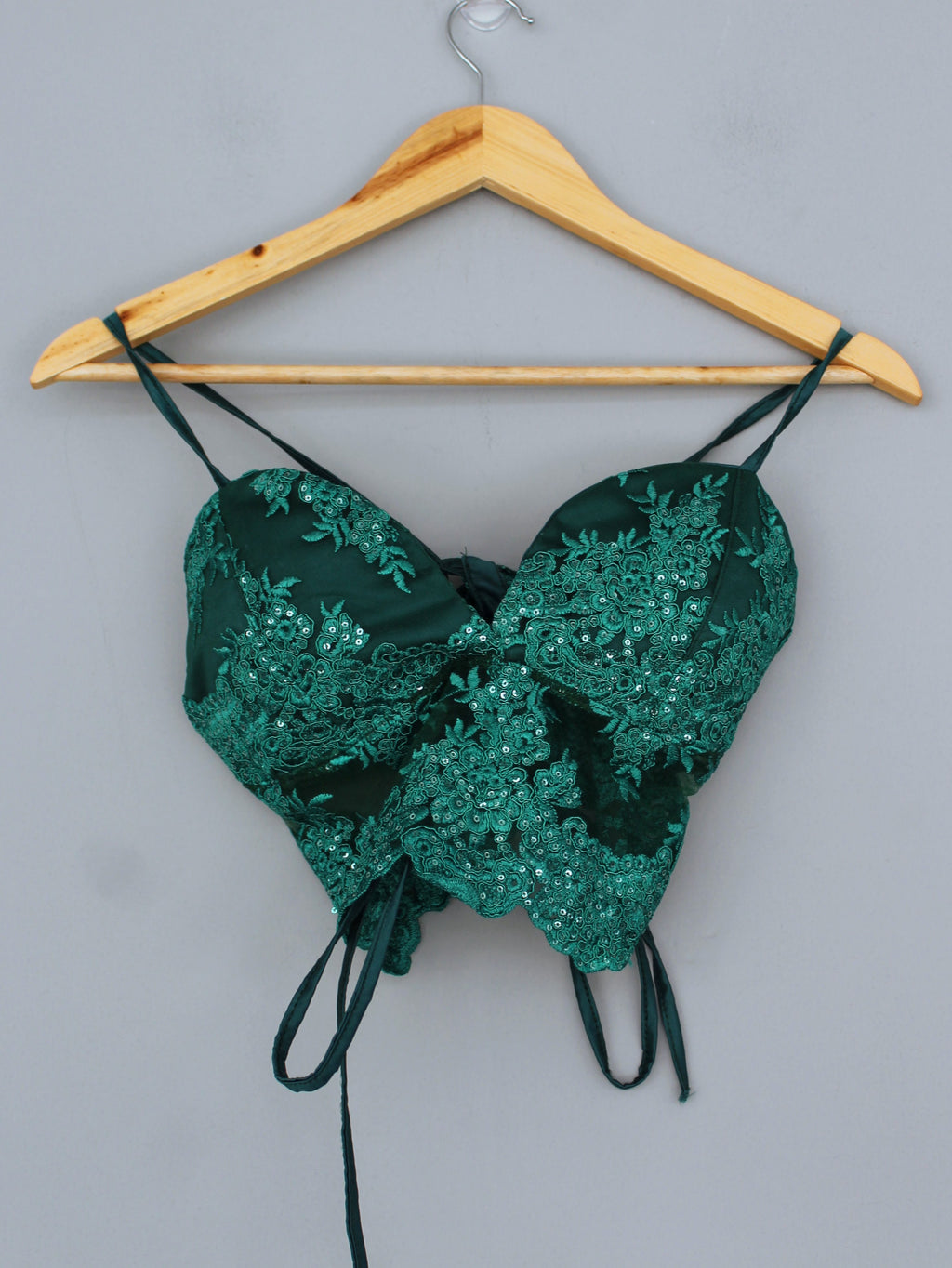 BUSTIER ENCAJE - VERDE