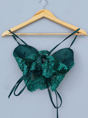 BUSTIER ENCAJE - VERDE