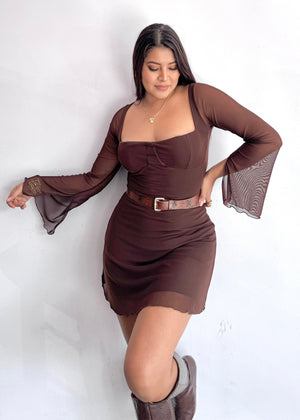 VESTIDO FLAVIA - MARRÓN