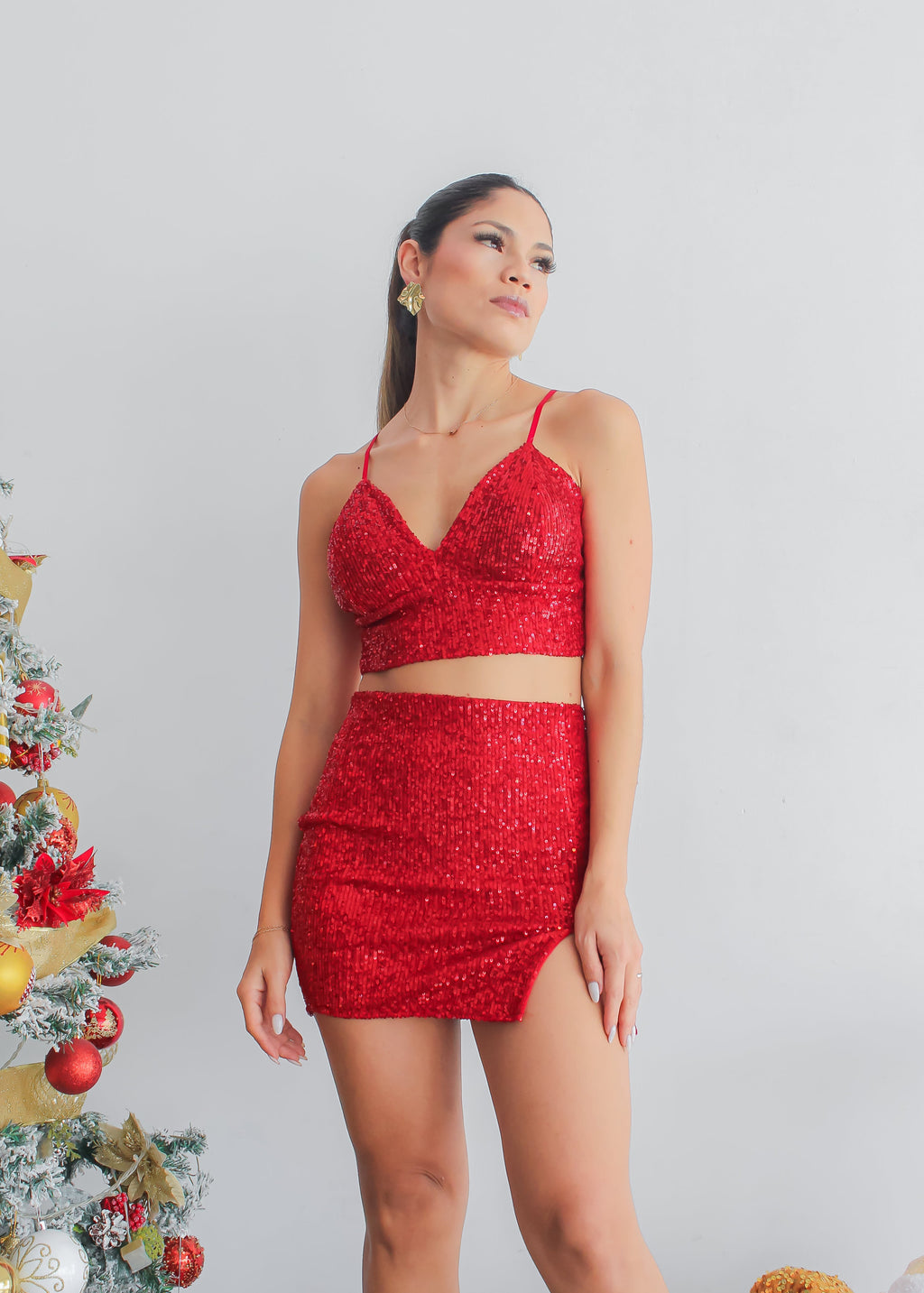 SET LENTEJUELAS- ROJO