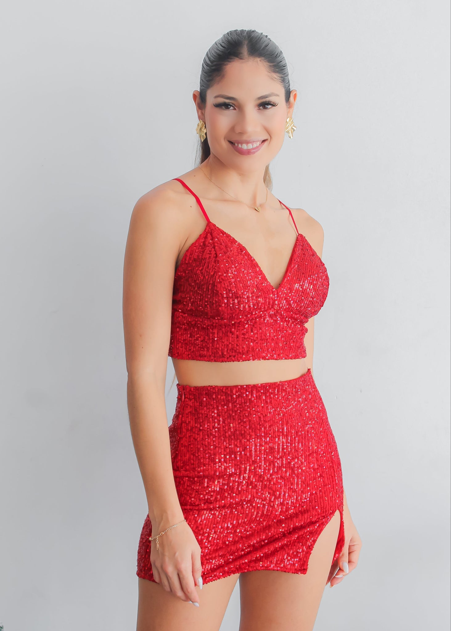 SET LENTEJUELAS- ROJO
