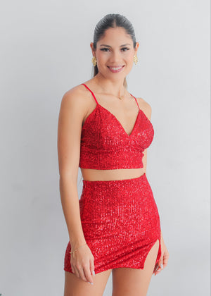 SET LENTEJUELAS- ROJO