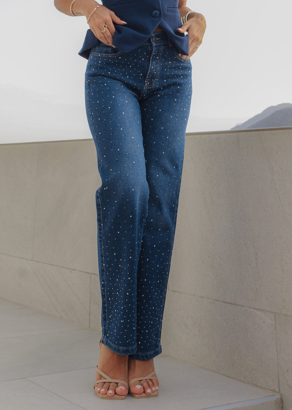 PALAZO JEAN CARDI - AZUL