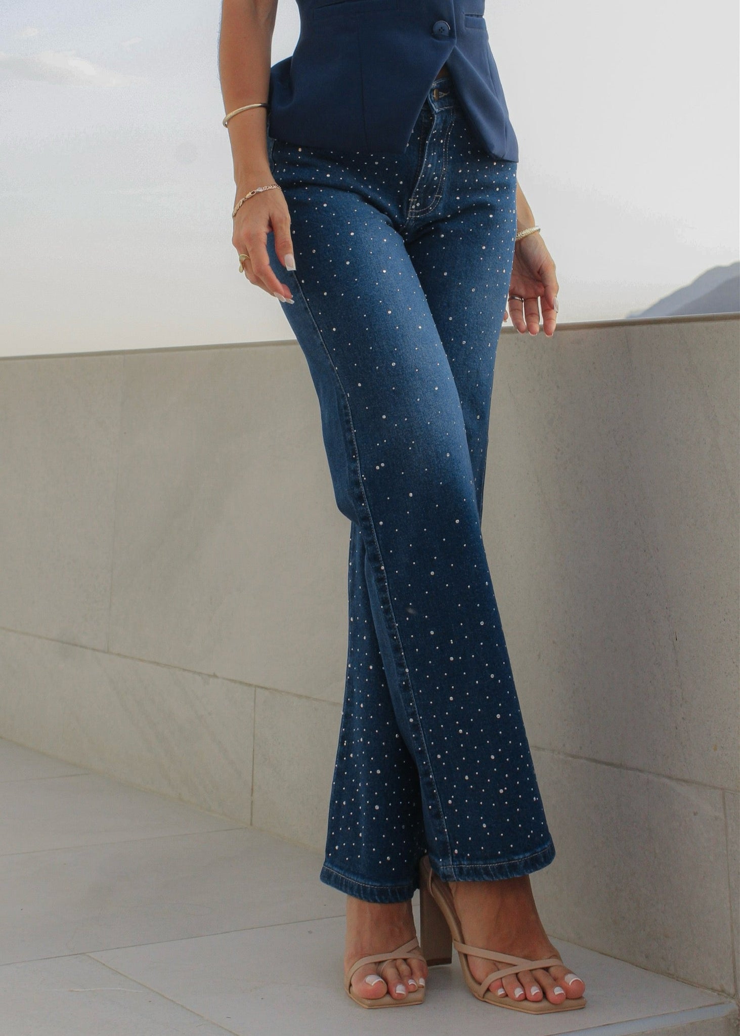 PALAZO JEAN CARDI - AZUL
