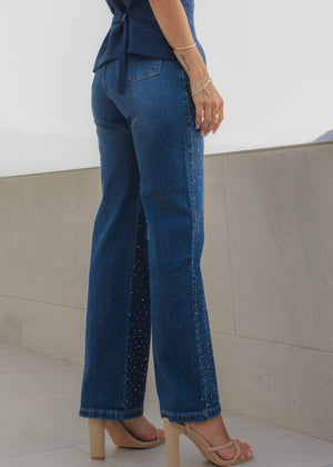 PALAZO JEAN CARDI - AZUL