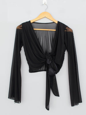 BLUSA MESH - NEGRO