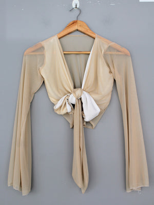 BLUSA MESH -BEIGE