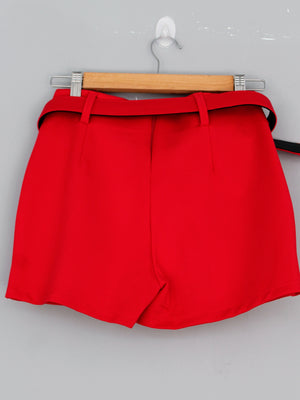 FALDA SHORT CORREA - ROJO