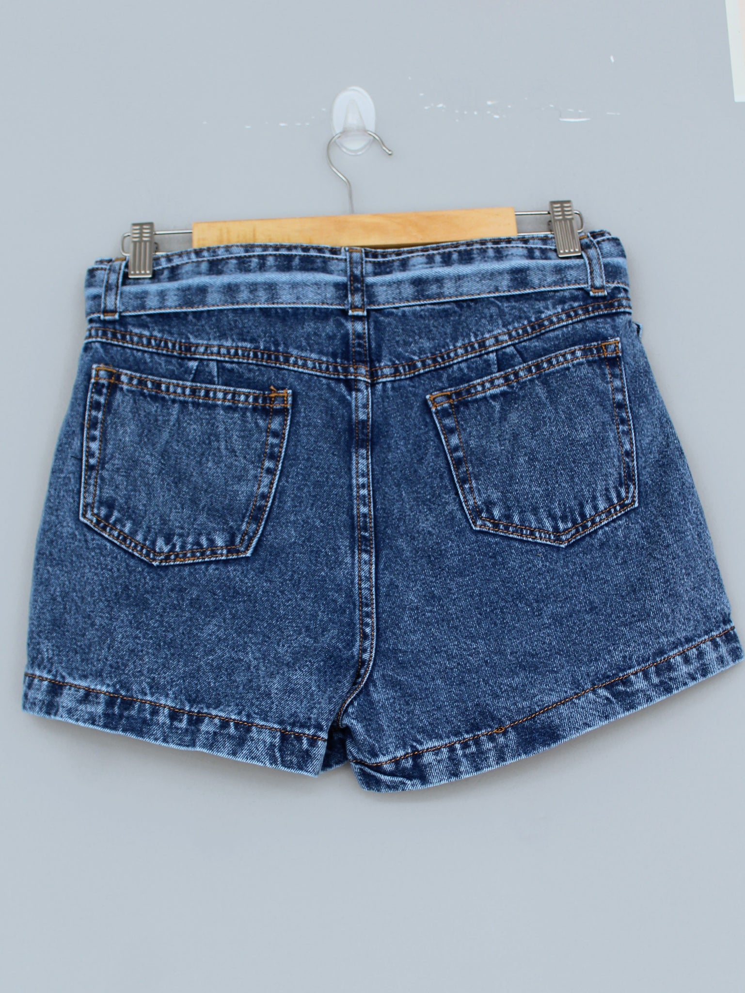 FALDA SHORT JEAN CARGO - CELESTE