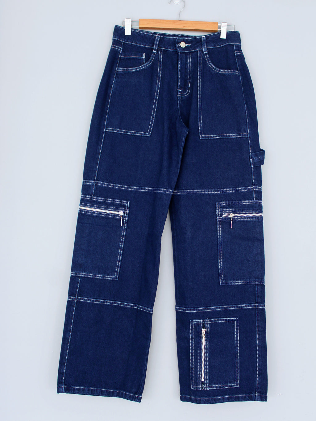 PANT CARGO JEAN - AZUL OSCURO