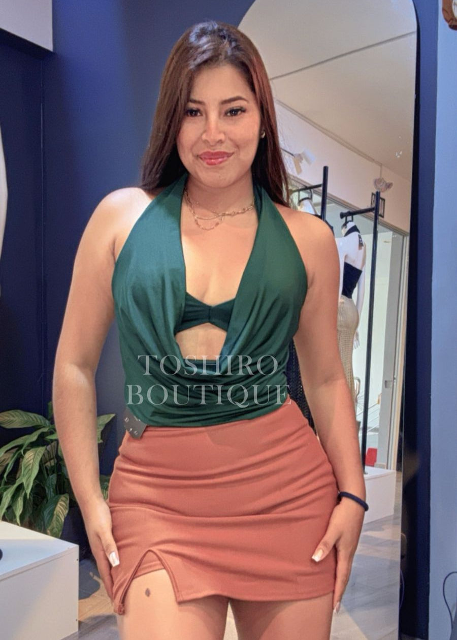 BLUSA IRENE - VERDE BOTELLA