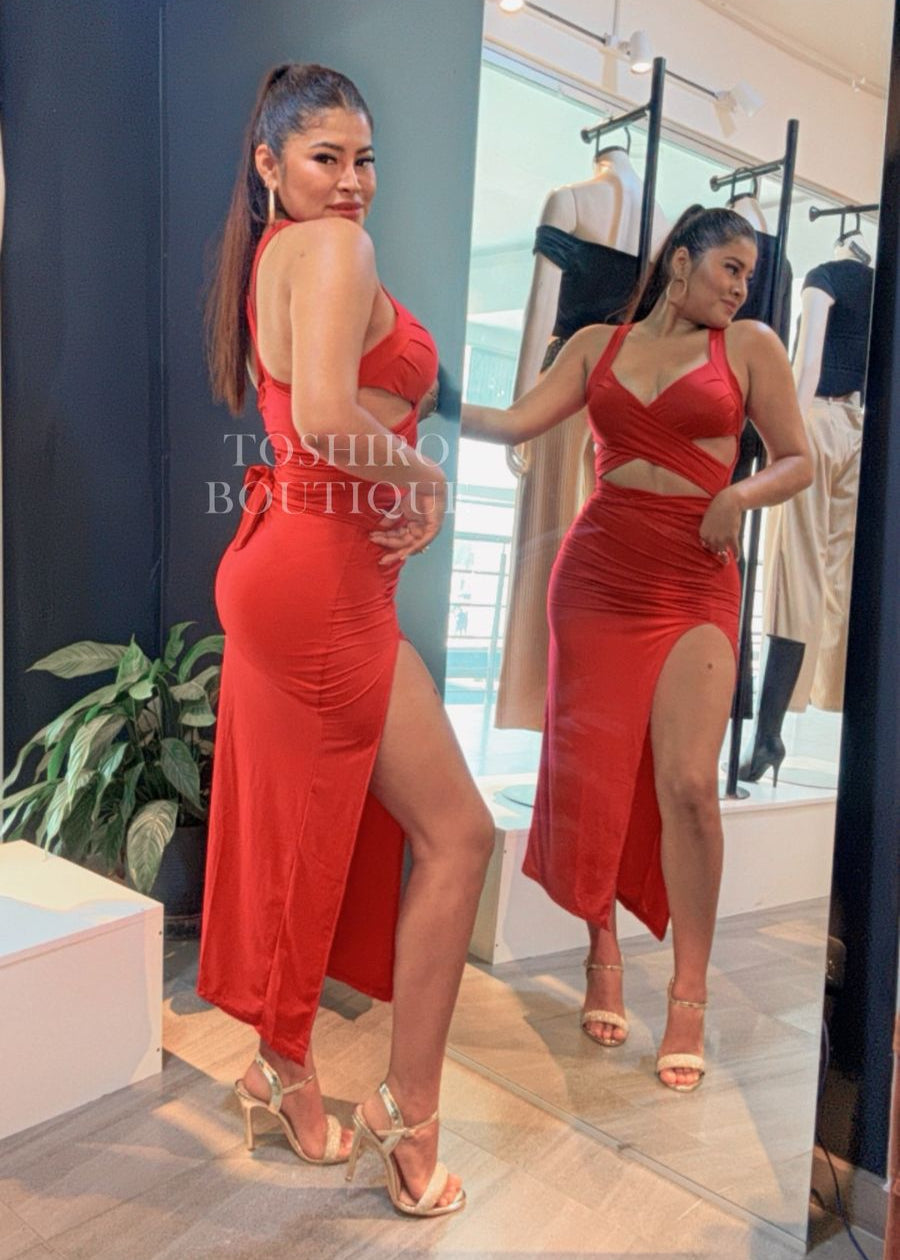 MAXIVESTIDO BRIELA -  ROJO