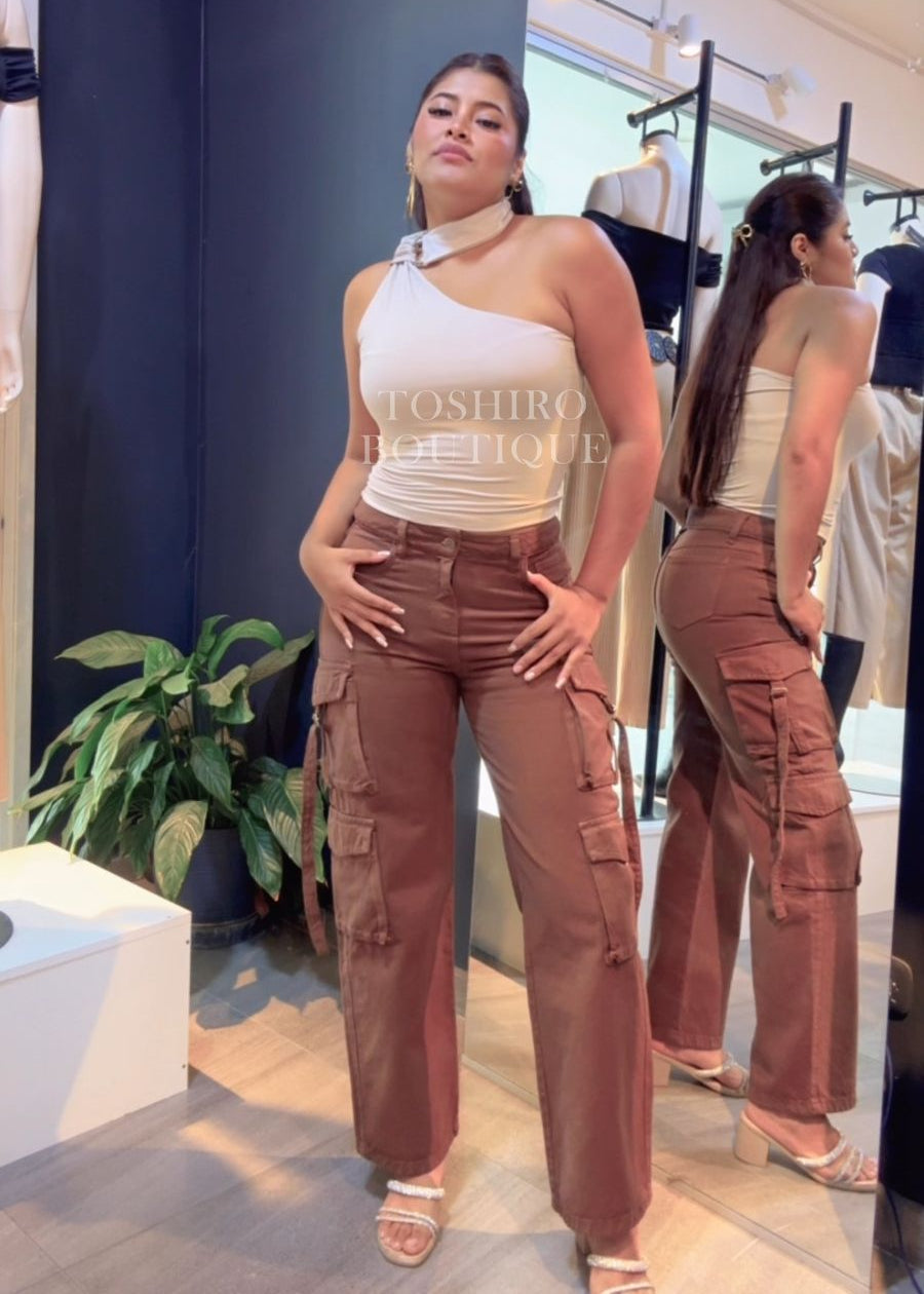 CARGO JEAN - MARRON