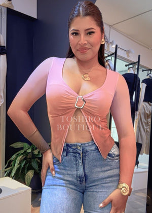 BLUSA KIARA - ROSA / NARANJA
