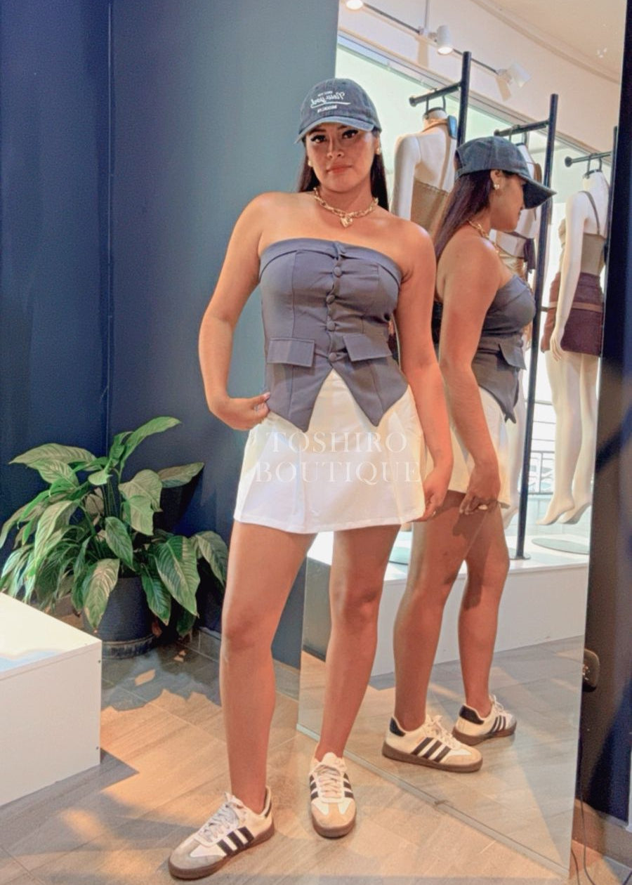 FALDA ISA - BLANCO