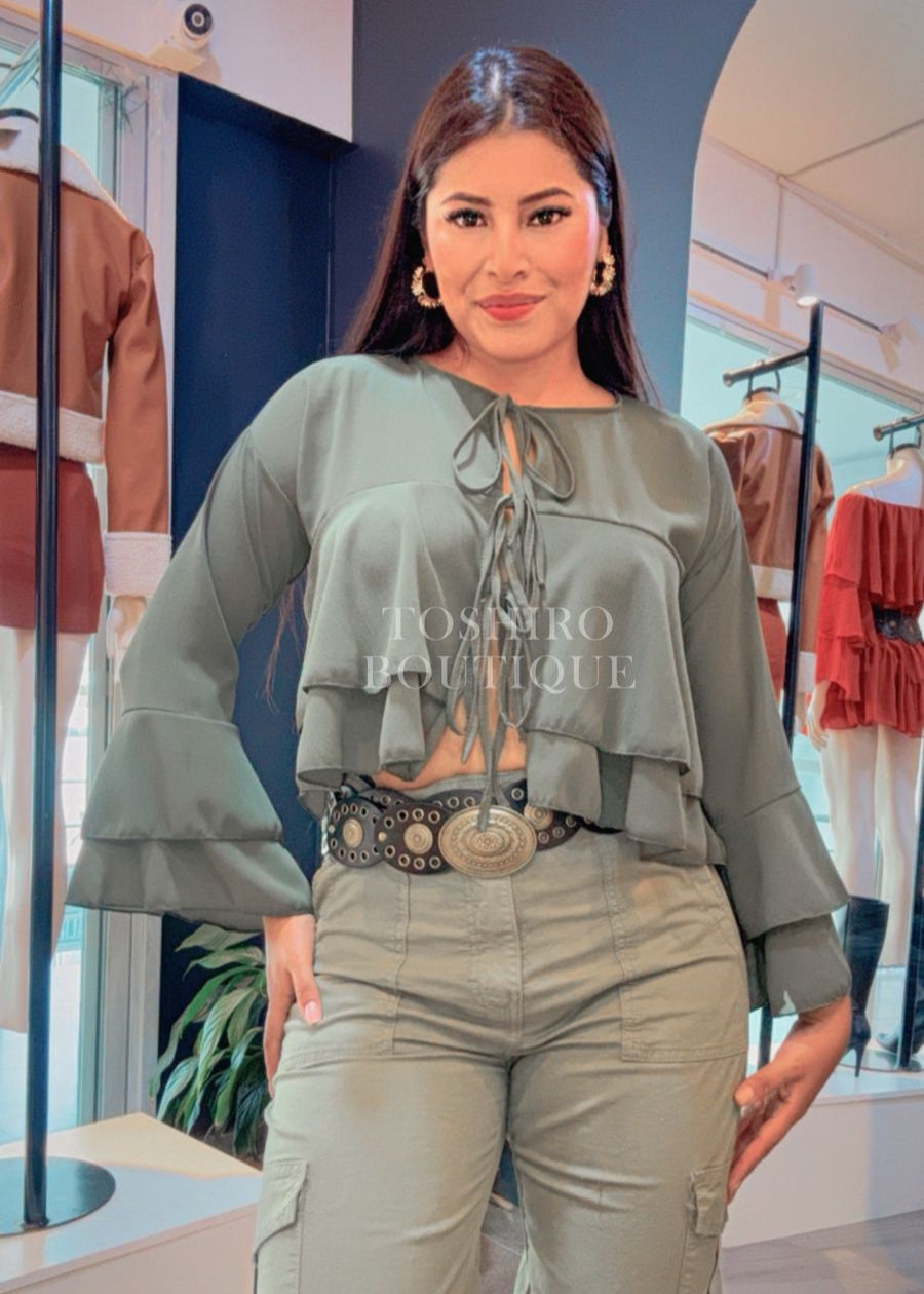 BLUSA ARIANA - VERDE MILITAR