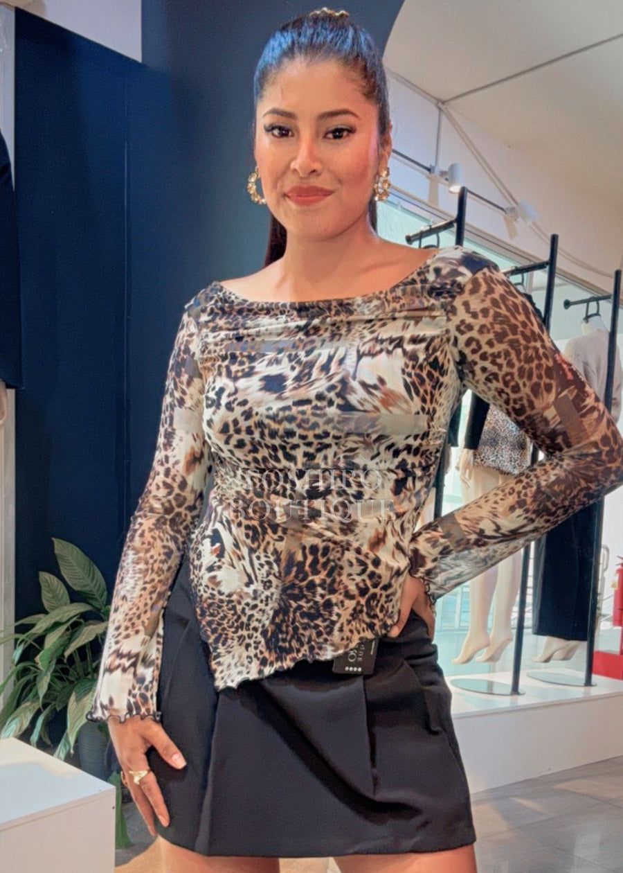 BLUSA SARA - ANIMAL PRINT