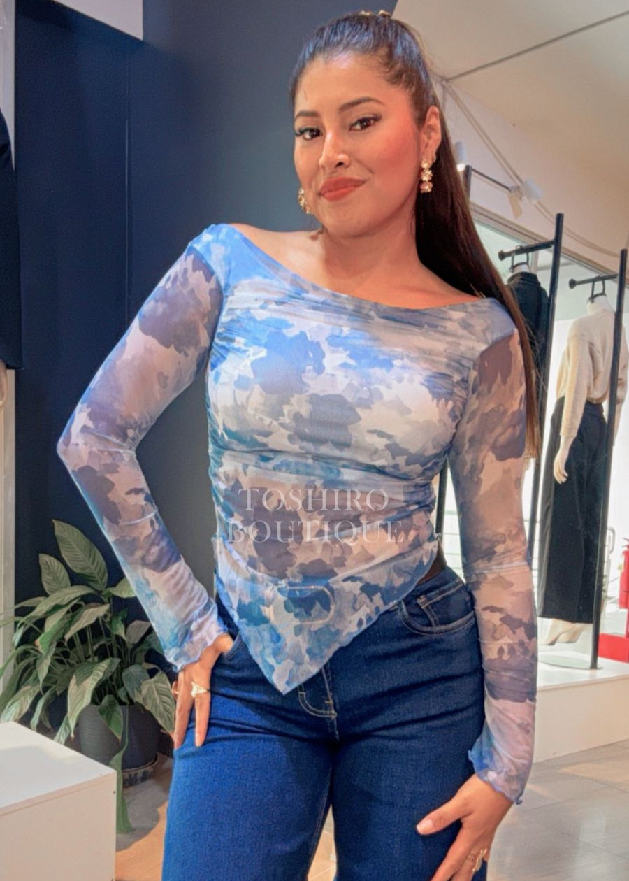 BLUSA SARA - AZUL ACERO
