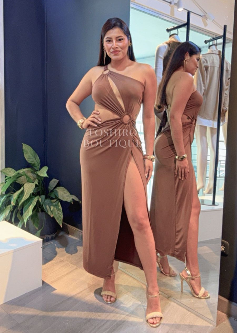 MAXIVESTIDO LINA - MARRÓN