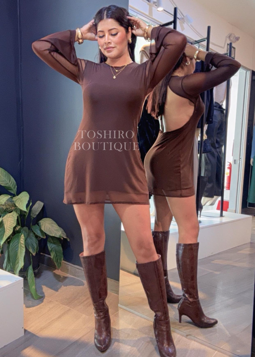VESTIDO ONELIA - MARRÓN