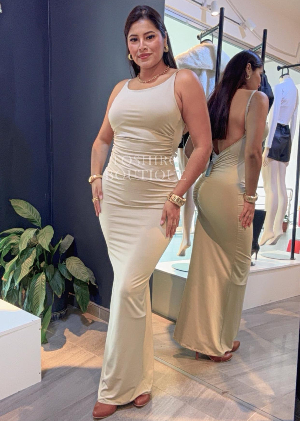 SEXY DRESS - BEIGE