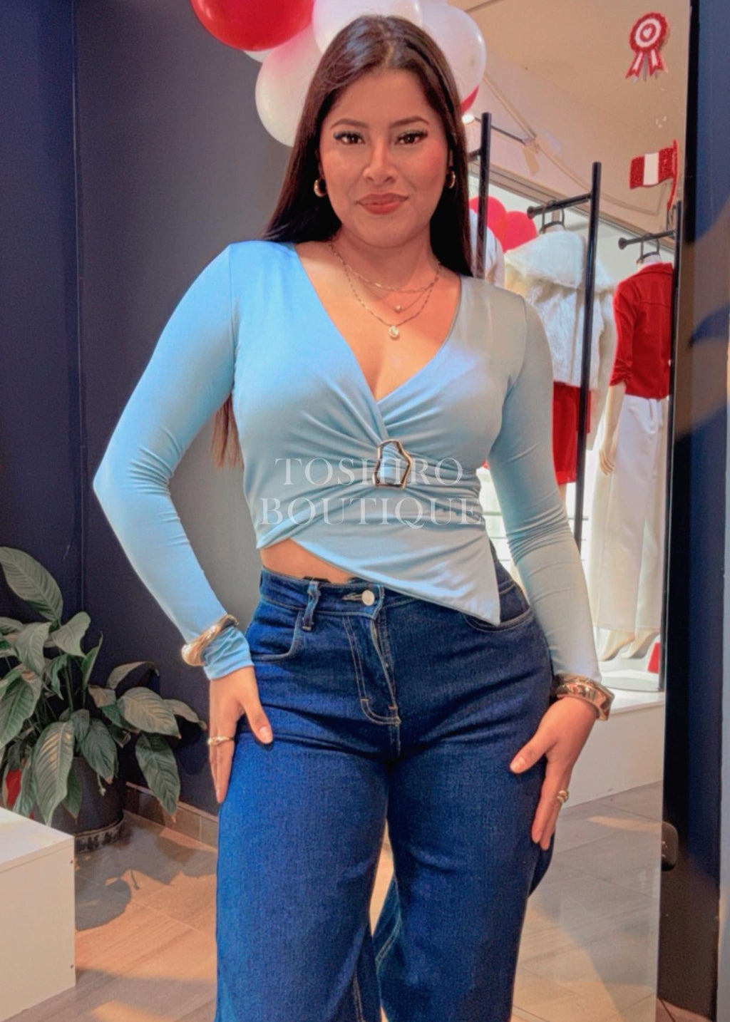 BLUSA HELEN - CELESTE