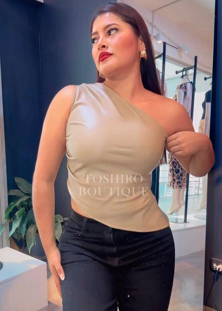 BLUSA CUERINA - TOPO