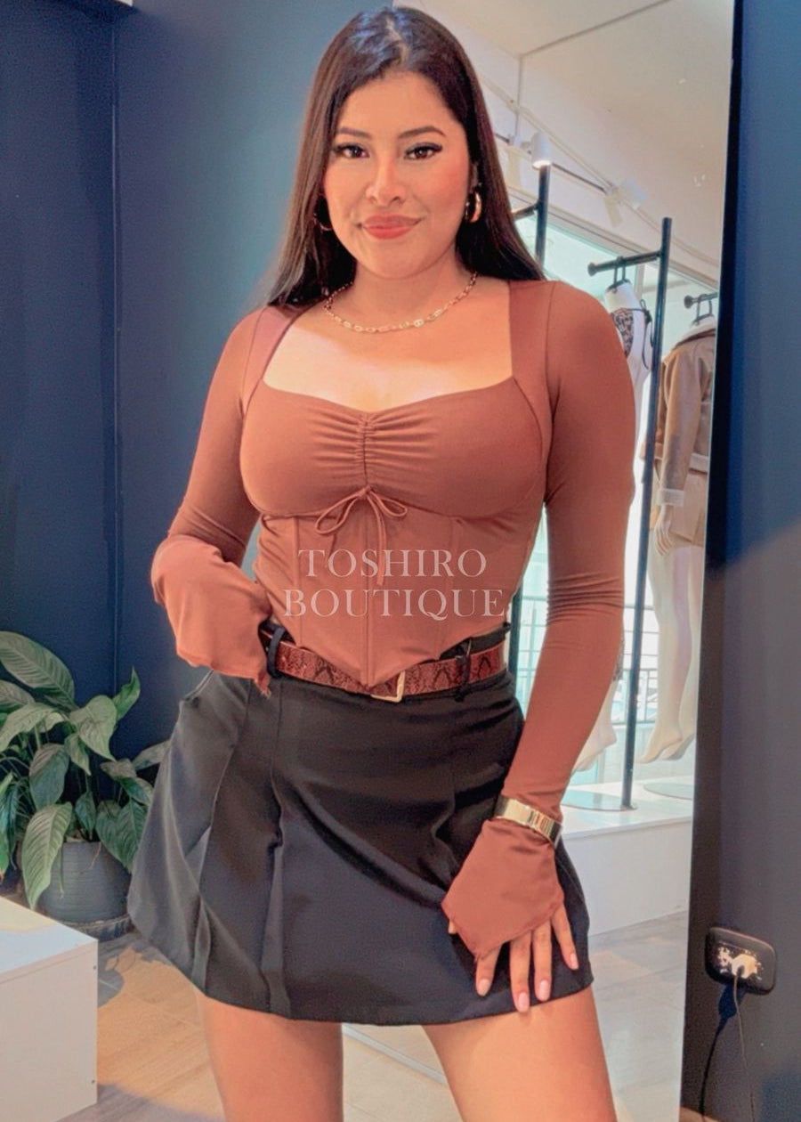 BLUSA DAFNE - CHOCOLATE
