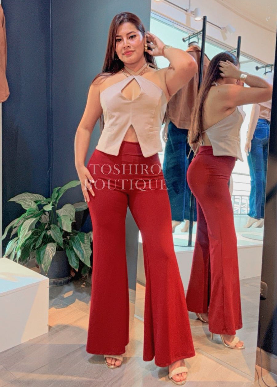 FLARE PANT PIERINA - VINO