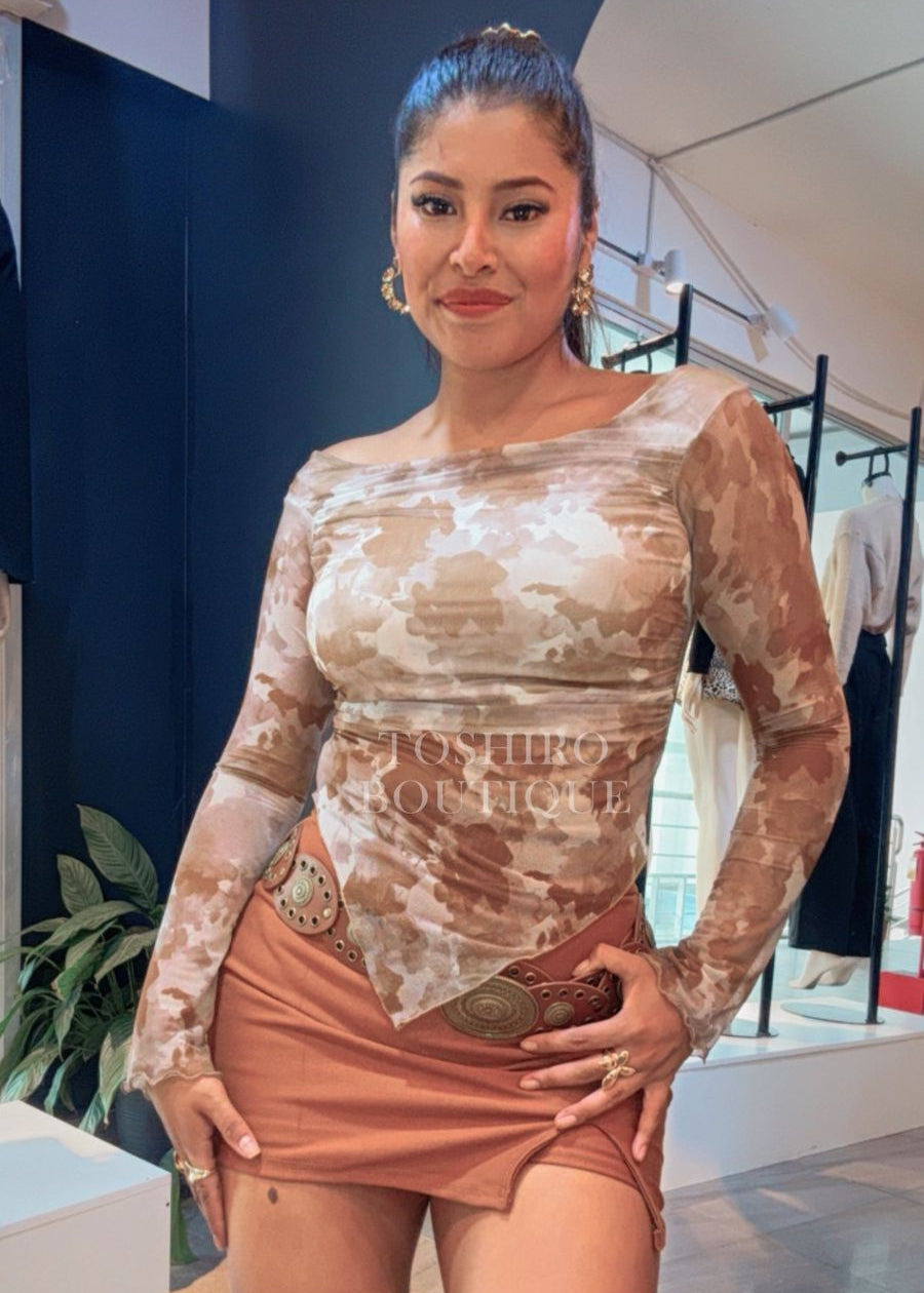 FALDA SHORT ANE - CAMEL