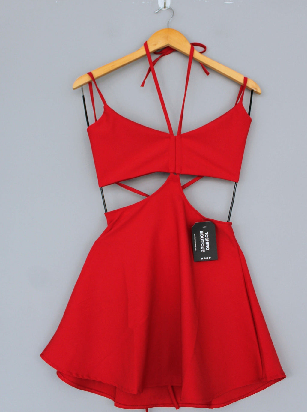 VESTIDO LINO - ROJO