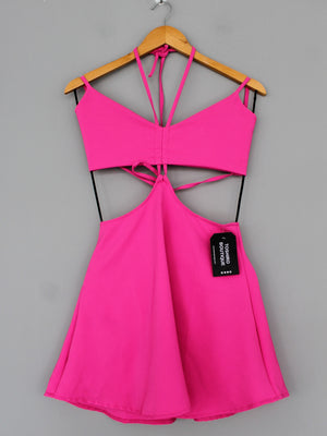 VESTIDO LINO - FUCSIA