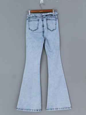 FLARE JEAN TROUSER - ICE